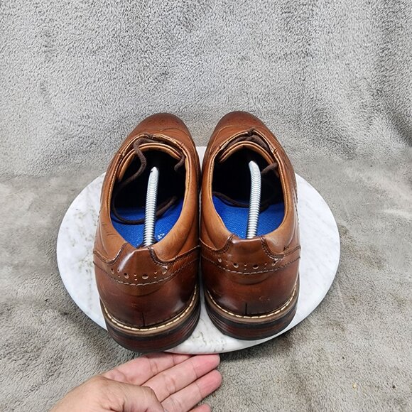 Nunn Bush Shoes Mens Size 12 Centro Flex Brown Leather Lace Up Oxfords *GUC*